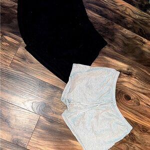 Black and Gray Shorts Set